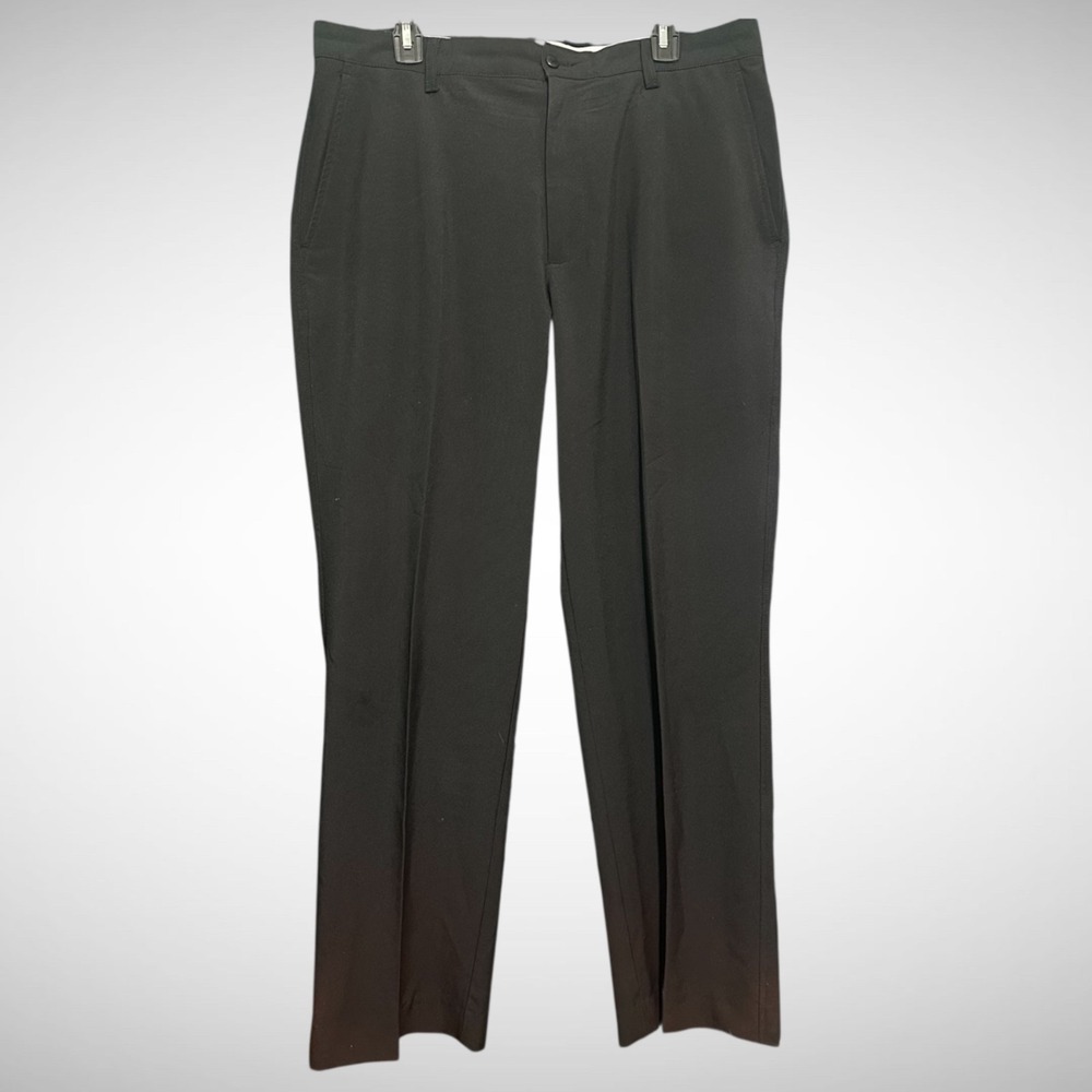 Footjoy Pants Mens 36X30 Solid Black Golf Chino Trousers Athletic Sports Preppy